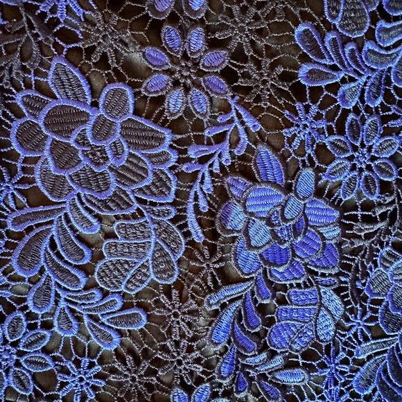 XSCAPE Lace Sheath Blue Dress Size 8 - Picture 7 of 7